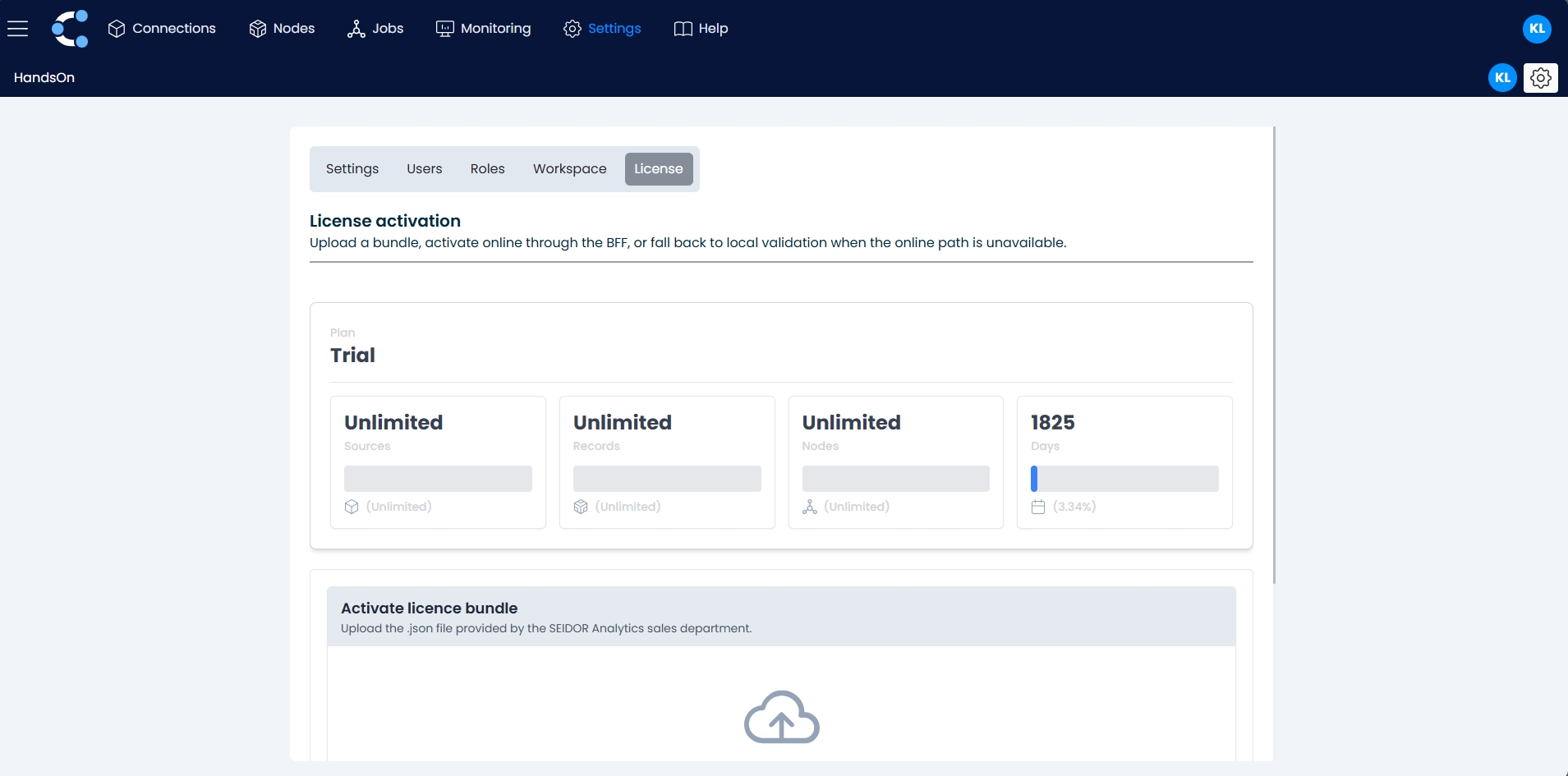 Licensing page
