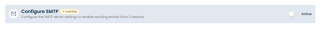 Configure SMTP card