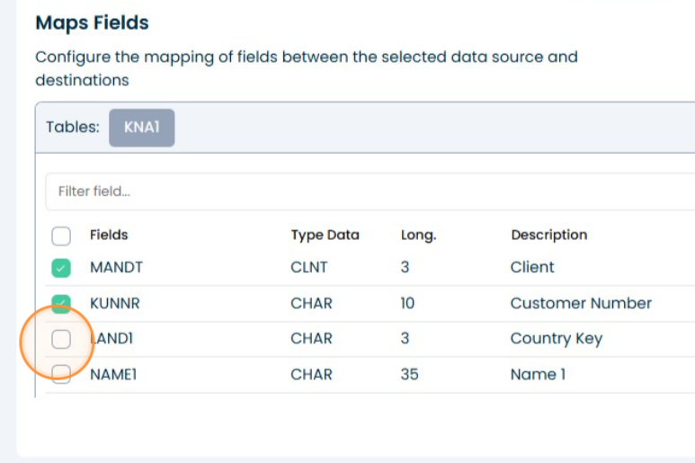 Select the Fields