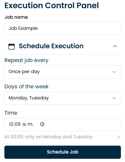 Run the job once per day